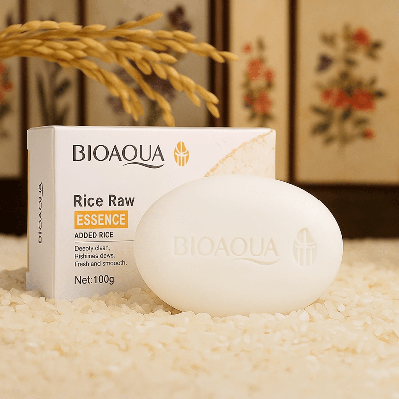 Bioaqua RiceGlow™ Bar Jabón Facial Iluminador con Esencia de Arroz – 100g - Tiendu Honduras