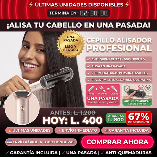 Cepillo Alisador Premium Amazon Importado de Alta Temperatura con garantía 12 Meses y Certificado SOLO 50 UNIDADES HOY CON DESCUENTO ADICIONAL PRECIO SOLO POR HOY 400 LEMPIRAS - Inversiones Alkosto