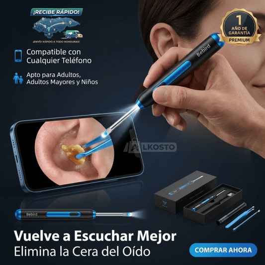 LIMPIADOR DE OÍDOS CON CÁMARA 4K Y LUZ LED GARANTÍA Y CERTIFICACIÓN - Inversiones Alkosto