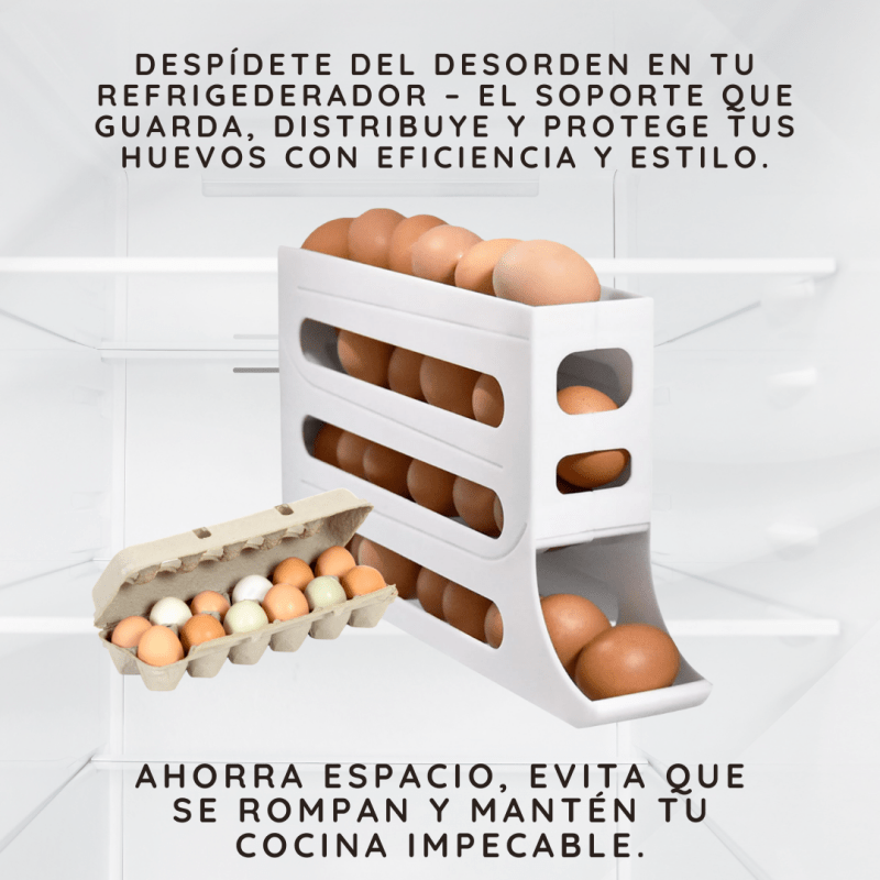 4‑Tier Egg Tower – Organizador PREMIUM para 30 Huevos + GARANTIA EXTENDIDA - Tiendu Honduras