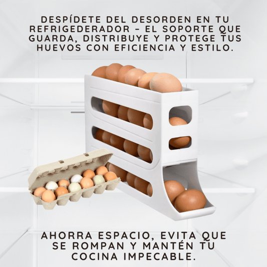 4‑Tier Egg Tower – Organizador PREMIUM para 30 Huevos + GARANTIA EXTENDIDA - Tiendu Honduras