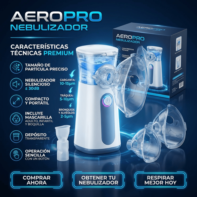BreatheEase Ultra™ – Nebulizador Ultrasónico Portátil Certificado - Inversiones Alkosto