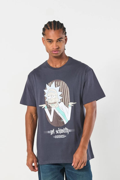 Camiseta de Rick and Morty gris manga corta - Tiendu Honduras