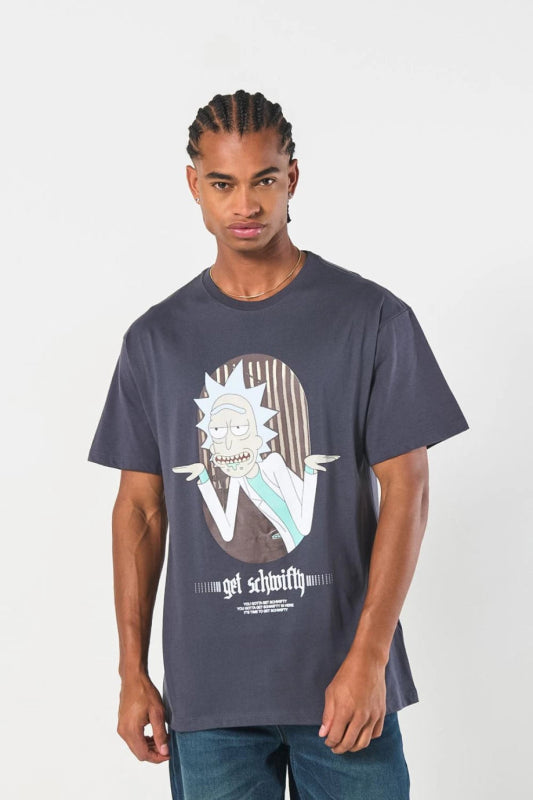Camiseta de Rick and Morty gris manga corta - Tiendu Honduras
