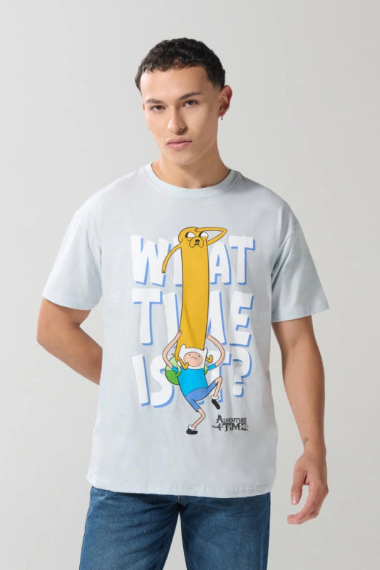 Camiseta manga corta azul clara de Hora de Aventura - Tiendu Honduras
