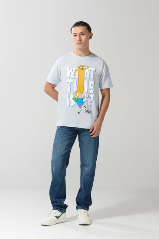 Camiseta manga corta azul clara de Hora de Aventura - Tiendu Honduras