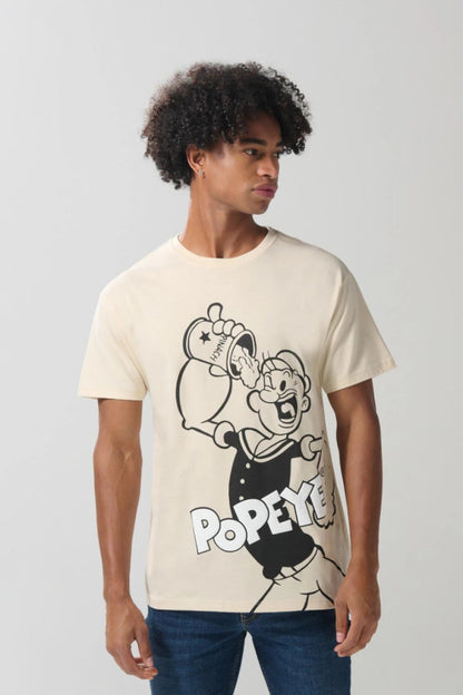 Camiseta manga corta kaki en algodón de Popeye - Tiendu Honduras