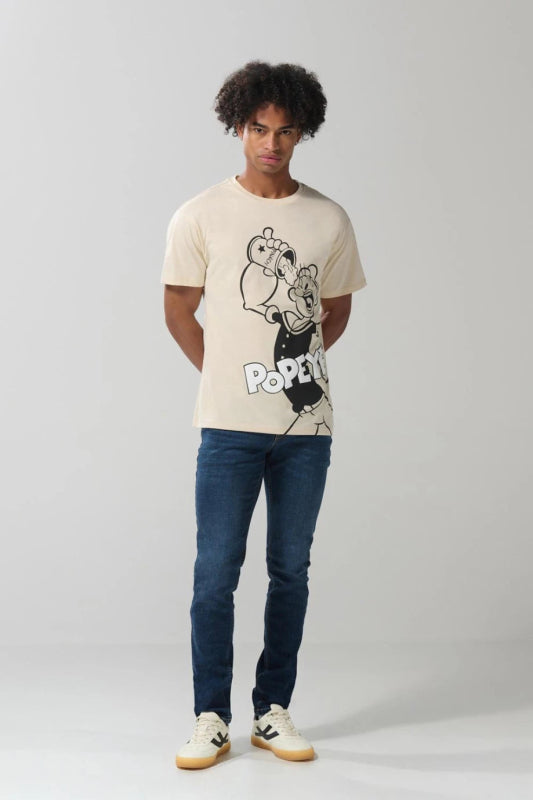 Camiseta manga corta kaki en algodón de Popeye - Tiendu Honduras