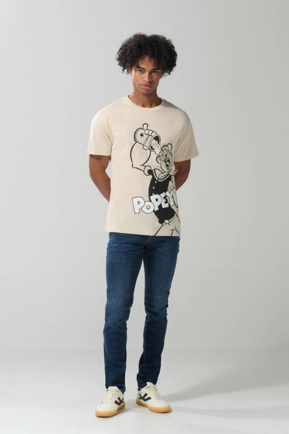 Camiseta manga corta kaki en algodón de Popeye - Tiendu Honduras