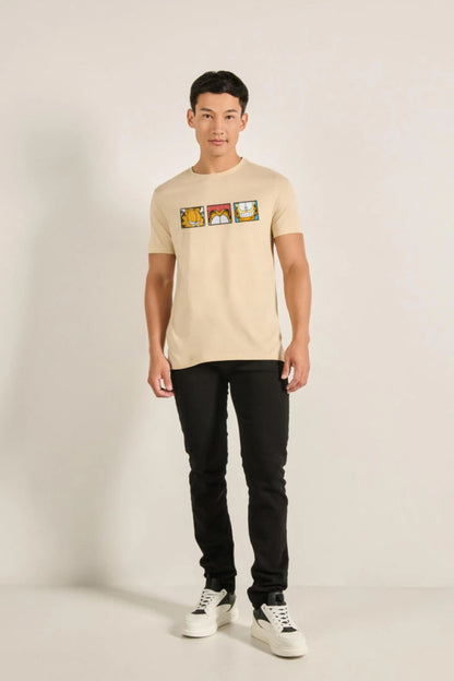 Camiseta unicolor de Garfield con cuello redondo - Tiendu Honduras