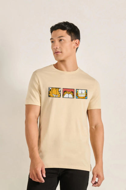Camiseta unicolor de Garfield con cuello redondo - Tiendu Honduras