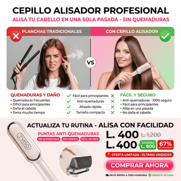 Cepillo Alisador Premium Amazon Importado de Alta Temperatura con garantía 12 Meses y Certificado SOLO 50 UNIDADES HOY CON DESCUENTO ADICIONAL PRECIO SOLO POR HOY 400 LEMPIRAS - Inversiones Alkosto