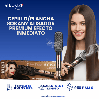 Cepillo Alisador Premium de Alta Temperatura SOKANY - INVERSIONES ALKOSTO