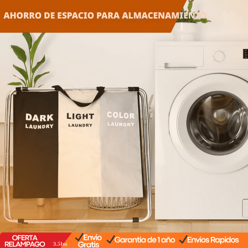 Cesto Plegable MaxLaundry™ – Organizador de Ropa Sucia con Estructura Reforzada - Tiendu Honduras