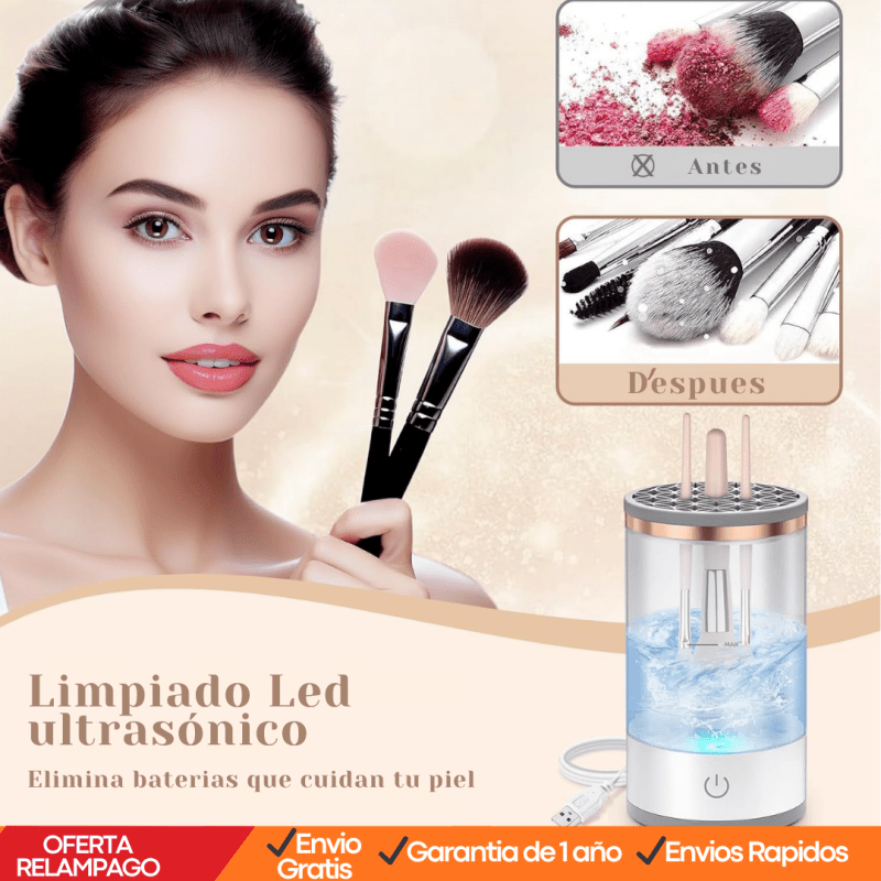 Limpiador Eléctrico de Brochas de Maquillaje – Limpieza Rápida y Profunda - Tiendu Honduras