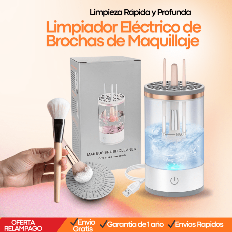 Limpiador Eléctrico de Brochas de Maquillaje – Limpieza Rápida y Profunda - Tiendu Honduras
