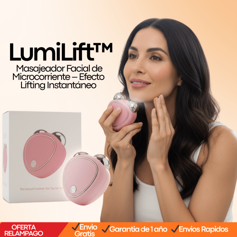 LumiLift™ Masajeador Facial de Microcorriente – Efecto Lifting Instantáneo + GARANTIA 1 AÑO - Tiendu Honduras