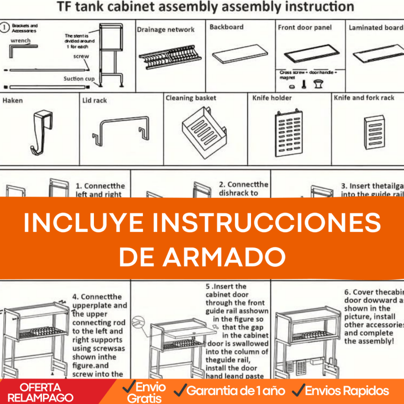 🧼 MaxDry™ – Organizador Escurridor de Platos Mediano + Bandeja Antigoteo Garantía Extendida - Tiendu Honduras