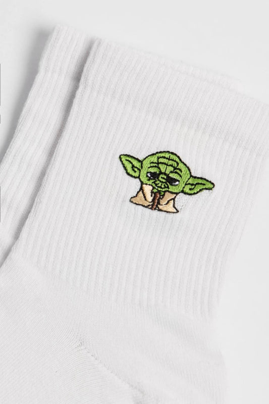 Medias cortas blancas claras con diseño de Star Wars - Tiendu Honduras