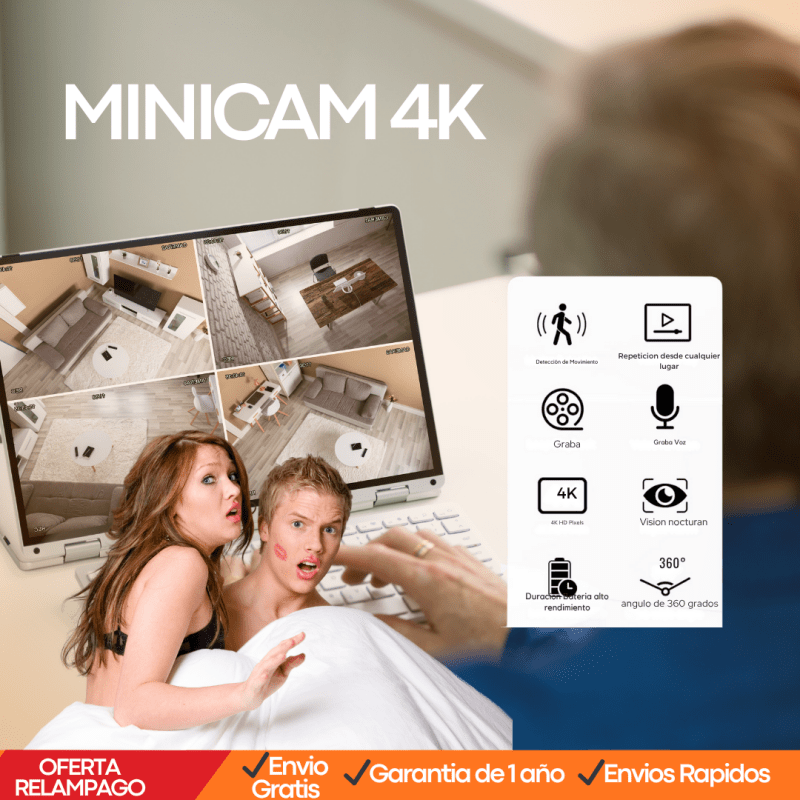 MINICAM 4K™ – Mini Cámara WiFi de Seguridad 4K Portátil e Inalámbrica + Garantía Extendida - Tiendu Honduras