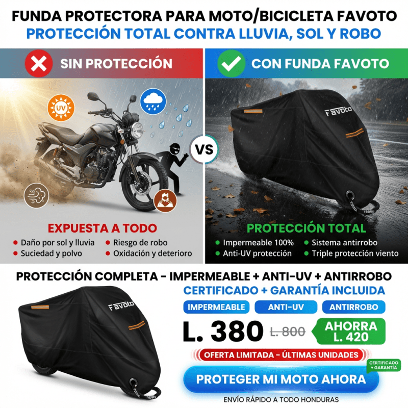 MotoShield Pro – Cobertor Impermeable Reflectante para Motocicleta amazon Certificado y con Garantia - Inversiones Alkosto