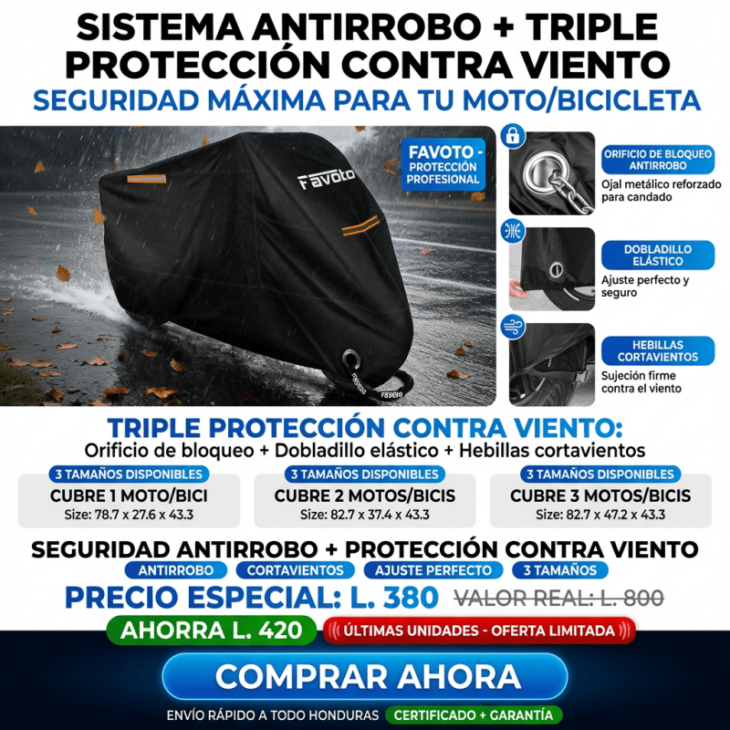 MotoShield Pro – Cobertor Impermeable Reflectante para Motocicleta amazon Certificado y con Garantia - Inversiones Alkosto