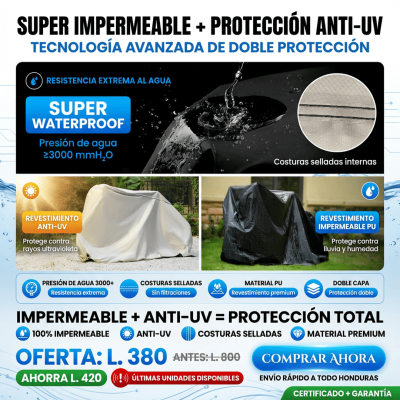 MotoShield Pro – Cobertor Impermeable Reflectante para Motocicleta amazon Certificado y con Garantia - Inversiones Alkosto