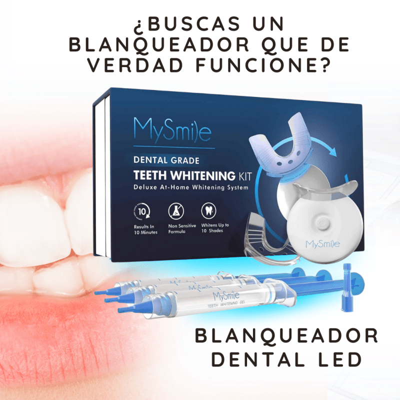 MYSMILE Kit Blanqueador LED Profesional para Dientes Sensibles CON GARANTÍA DE SATISFACCIÓN - Tiendu Honduras