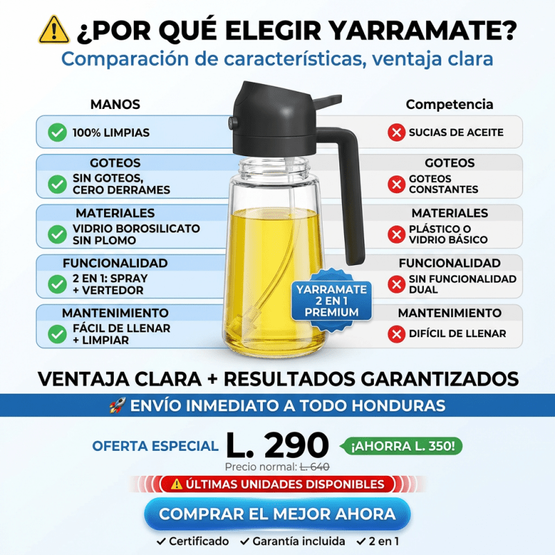 OilSpray Pro – Pulverizador Premium para Aceite y Cocina AMAZON CON GARANTIA Y CERTIFICACION - Inversiones Alkosto