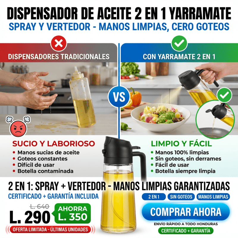 OilSpray Pro – Pulverizador Premium para Aceite y Cocina AMAZON CON GARANTIA Y CERTIFICACION - Inversiones Alkosto