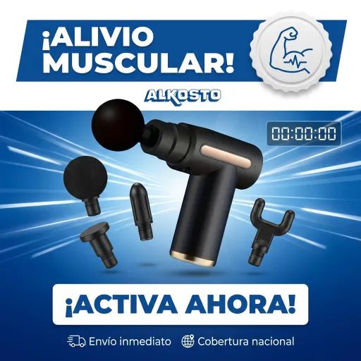 PowerRelax 6 - in - 1 – Pistola de Masaje Muscular Portátil - Inversiones Alkosto