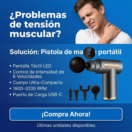 PowerRelax 6 - in - 1 – Pistola de Masaje Muscular Portátil - Inversiones Alkosto