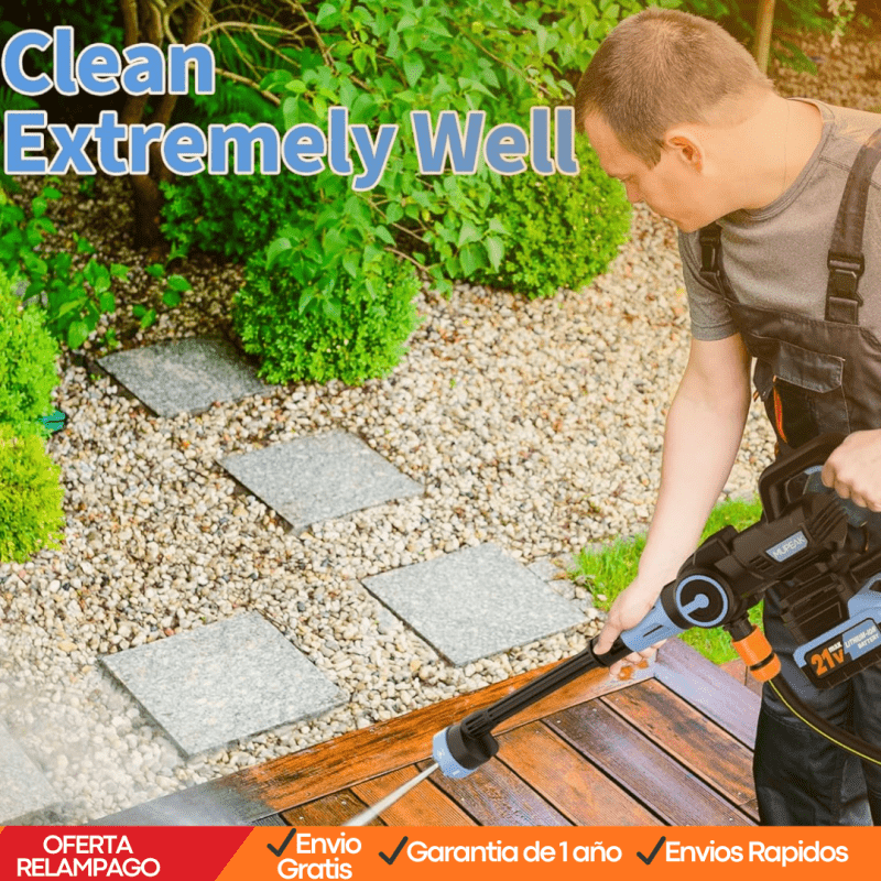 PowerWash Pro™ – Hidrolavadora Inalámbrica | Limpieza Total Sin Cables - Tiendu Honduras