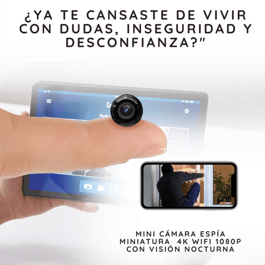 X5 Guard™ – Mini Cámara WiFi de Seguridad 4K Portátil e Inalámbrica + Garantía Extendida - Tiendu Honduras